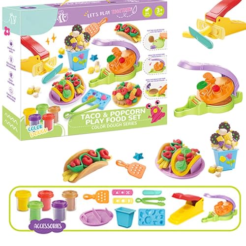 Spielen Sie Farbteig, Teigspielset - Kunstton und Teig für Kinder,Ton- und Modellierwerkzeug-Set, Art Clay & Dough, Spielknete-Set für Kinder, Mädchen und von Generisch