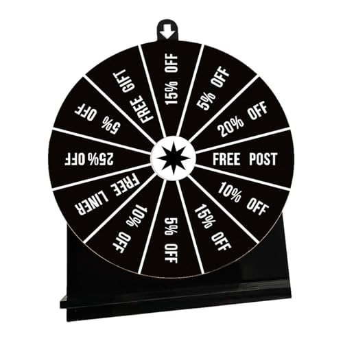 Spin the Wheel Spiel mit Ständer - Acryl Spin Preis Rad des Glücks Spiel | Kreatives Spinner Spiel Glücksrad Spinner für Hochzeit von Generisch