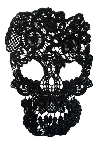 Spitzen Applikation Skull schwarz 02 von Generisch