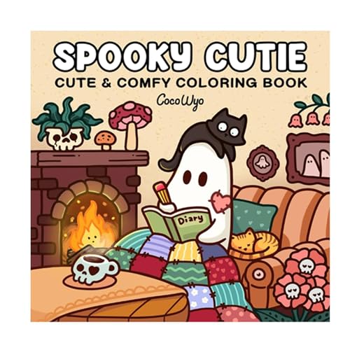 Spooky Cutie – ein süßes und bequemes Malbuch mit bezaubernden gruseligen Kreaturen, 21,6 cm, gruseliges Malbuch für Teenager und Erwachsene, Stressabbau, Entspannungsstimmung von Generisch