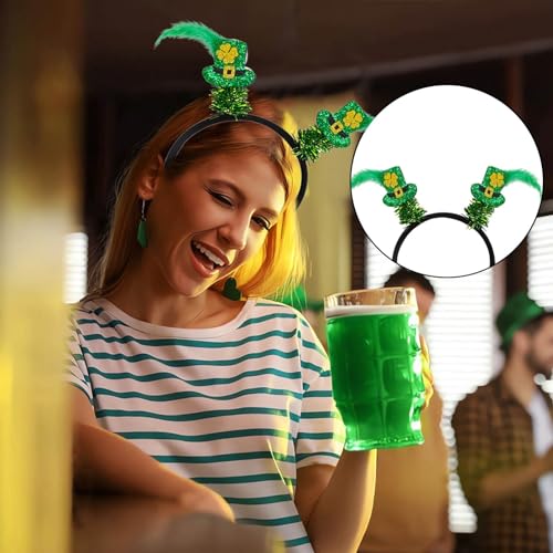 St. Patrick's Day Stirnband St. Patrick's Cute Haarband St. Patrick's Day Urlaub Party Zubehör Geburtstag Party Supplies (F), Einheitsgröße von Generisch