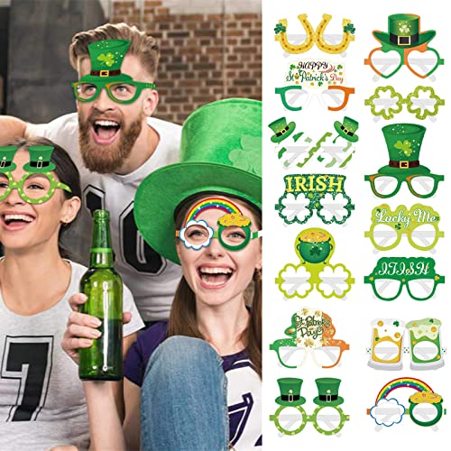 St. Patricks Day Brille St. Patricks Day Foto-Requisiten Brille für St. Patricks Day Dekorationen irische Brille St. Patricks Day Brille St. Patricks Party Gastgeschenke Kinder Disco Party (Grün, von Generisch