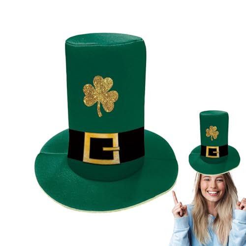 St. Patricks Day Hut – Kleeblatt-Hut, irische Kopfbedeckung, St. Patricks Day Zubehör, Baumspitze, Foto-Requisiten für Erwachsene, Teenager, Partygeschenke von Generisch