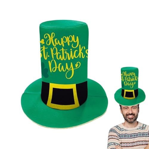 St. Patricks Partyhut | Irischer Zylinderhut Kleeblatt Kobold Kopfbedeckung | Foto-Requisiten, Partyzubehör, Baumspitze St. Patricks Day Zubehör, Kostümzubehör von Generisch