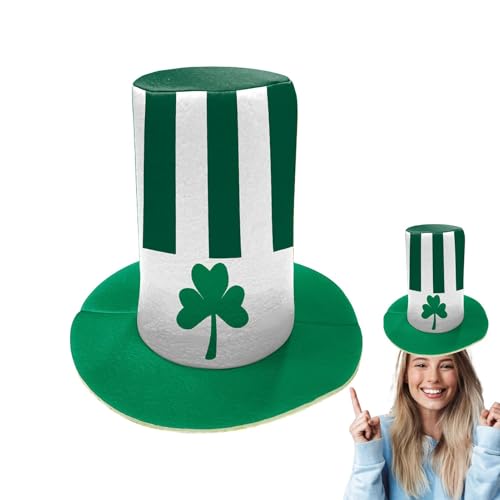 St. Patricks Partyhut – Kleeblatt-Hut, irische Kopfbedeckung, St. Patricks Day-Zubehör, Baumspitze, Foto-Requisiten für Erwachsene, Teenager, Partygeschenke von Generisch