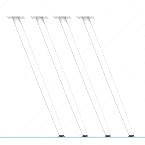 Stahl-Tischbeine, 72 cm Höhe, industrielle Möbelbeine für Esstisch, Couchtisch, Konsolentisch, Weiß, 4 Stück von Generisch