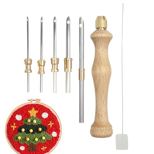Stanznadel-Kits – Stickerei-Stanznadel & Haken-Werkzeug-Set mit Nadeleinfädler – komplettes Set für Erwachsene, inklusive Stickgarn, ideal für Kreuzstich, Handwerk & Textilkunst Stanznadel-Kits – Stickerei-Stanznadel & Haken-Werkzeug-Set mit Nadeleinfädler – komplettes Set für Erwachsene, inklusive Stickgarn, ideal für Kreuzstich, Handwerk & Textilkunst von Generisch