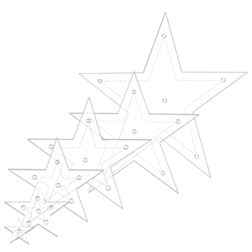 Star Quilting Template for Crafts - Hand Quilting Star Embroidery Sewing Stencils - Exquisite Decorative Patchwork Quilt Supplies for Art, Craft, and Scrapbooking Projects von Generisch