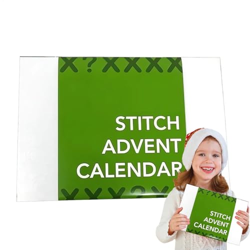 Stickerei Adventskalender 24 Tage Stickerei Ornament Weihnachten Stickerei Starter Kit für Anfänger und Erwachsene Stickerei Bastelbedarf von Generisch