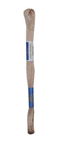 Stickgarn Stickfaden Knüpfgarn 100% Baumwolle 15 m beige braun (7312) von Generisch