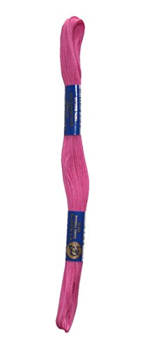 Stickgarn Stickfaden Knüpfgarn 100% Baumwolle 15 m pink (3452) von Generisch