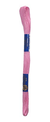 Stickgarn Stickfaden Knüpfgarn 100% Baumwolle 15 m rosa (3432) von Generisch