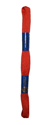 Stickgarn Stickfaden Knüpfgarn 100% Baumwolle 15m rot (3292) von Generisch