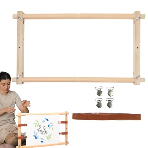 Stickrahmen Aus - Multifunktionaler Gobelinrahmen Zum Sticken - Stickrahmen-Set - Abnehmbarer Holzrahmen mit klaren Anweisungen zum Nadelspitzen, Nähen und Batikmalen Stickrahmen Aus - Multifunktionaler Gobelinrahmen Zum Sticken - Stickrahmen-Set - Abnehmbarer Holzrahmen mit klaren Anweisungen zum Nadelspitzen, Nähen und Batikmalen von Generisch