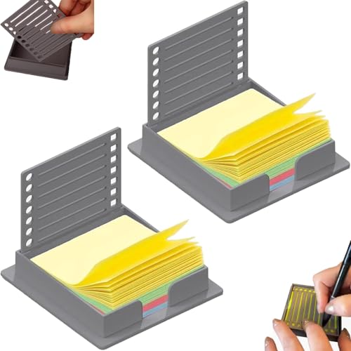 Sticky Note to Do List -Schablone, Sticky Note Dispenser Line, Halter mit Schablonen, 3x3 Sticky Note -Spender (Grey*2pc) von Generisch