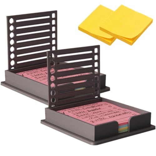 Sticky Notes Stencil,2025 New Sticky Note Holder with Stencil for 3x3” Notes,Note Template,Sticky Note Dispenser for Create with Precision for Office,School,Home (Black*2) von Generisch