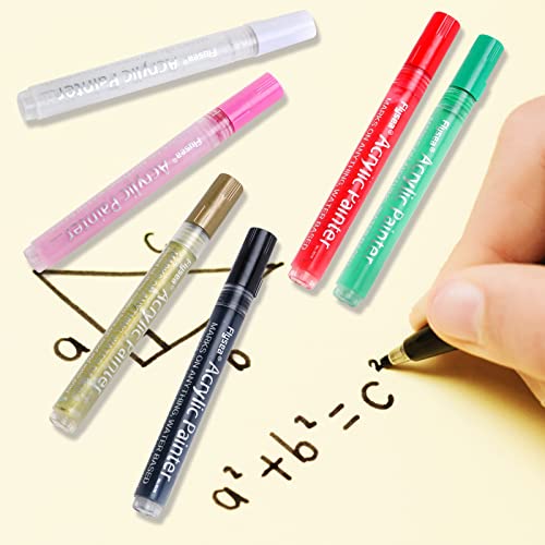 Stift 0,7 m (3 ml) Acrylschrift 1 PC Acrylfarbe Farben 12 wasserbasierte Stiftbreite Markierungen geruchlose Spritze Büro & Schreibwaren Bosbach Schwarz Auf (White, One Size) von Generisch