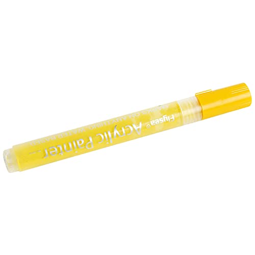 Stift 0,7 m (3 ml) Acrylschrift 1 PC Acrylfarbe Farben 12 wasserbasierte Stiftbreite Markierungen geruchlose Spritze Büro & Schreibwaren Bosbach Schwarz Auf (Yellow, One Size) von Generisch