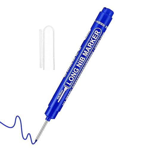 -Stift - Tieflochmarkierstifte | Konstruktion Lange Nase Tinte Marker, Lange Tiefe Spitze Markierungsstift, Tinte Marker, Schnell Trocknender Langkopf Bohrmarker für von Generisch