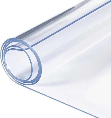 Strapazierfähige, kristallklare PVC-Tischdecke, wasserdichter Kunststoff-Tischschutz für Küche, transparenter Tischschutz, 1,5 mm dick, 90 x 260 cm von Generisch