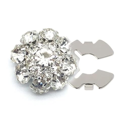 Strass-Knopfabdeckungen, 5 Stück, Strass-Knöpfe für Damen, Blusen, abnehmbare Clips, Hemdschmuck, Kristall-F-Knopf von Generisch