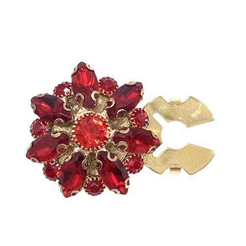 Strass Knopfabdeckungen Für Damenblusen, Strass Knöpfe Für Kleidung, Abnehmbare Kristall Knöpfe, Knopfschmuck Mit Clip, Kristall Knopfs Clips, Blumenschmuck Accessoires Für Hemden(I) von Generisch