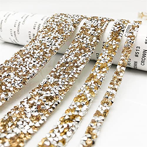 Strass-Kristallband, Acryl-Blumen-Netz, Wickelband zum Nähen, 10 m, Kunstdiamantband, 25 mm breit, Typ 6 von Generisch