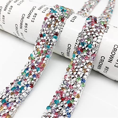 Strass-Kristallband, Acryl-Blumen-Netzband, Nähband, 10 m, 25 mm, Diamantband (Typ 1 15) von Generisch