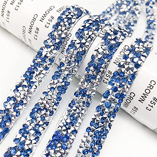 Strass-Kristallband, Acryl-Blumen-Netzband, Nähband, 10 m, Kunstdiamantband, verschiedene Größen (25 mm x 15 mm), Typ 1, buntes Design von Generisch