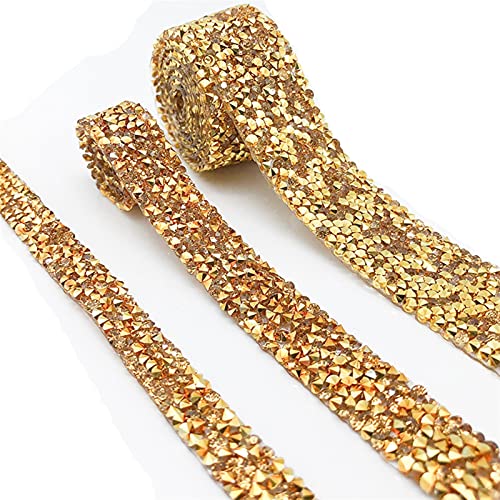 Strass-Kristallband, Kunstdiamantband zum Nähen, 10 m, 25 mm, Acryl-Blumen-Netz-Wickel (Typ 1, Farbe: Typ 4, 5 mm) von Generisch