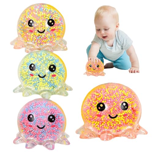 Stressball Octopus Leuchtendes, Octopus Anti Stress Bälle, Squishy Anti Stress Bälle, Anti-Stressball In Oktopusform, Sensorischer Ball Zum Drücken, Partytüten Füllstoff Stressabbau Spielzeug Für Weih von Generisch