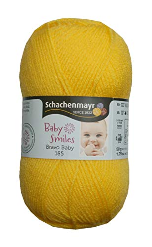 Strickgarn Garn Bravo Baby 50g 185m gelb (1022) von Generisch