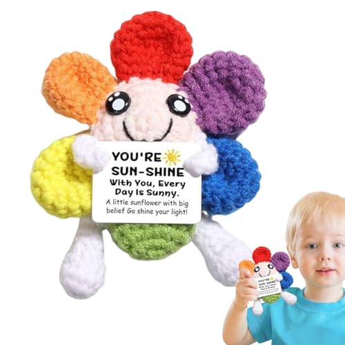Strickpuppe,Sonnenblumenpuppe zur Ermutigung und Unterstützung | Kleine Niedliche Blumen Tischdekoration Für Hochzeit Geburtstag Weihnachten Geschenk Strickpuppe,Sonnenblumenpuppe zur Ermutigung und Unterstützung | Kleine Niedliche Blumen Tischdekoration Für Hochzeit Geburtstag Weihnachten Geschenk von Generisch