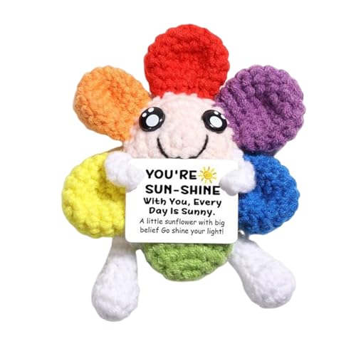 Strickpuppe | Handgefertigte Sonnenblumenpuppe,Lustiges Spielzeug Für Lehrer Geschenk Abschied Mitgefühl Strickpuppe | Handgefertigte Sonnenblumenpuppe,Lustiges Spielzeug Für Lehrer Geschenk Abschied Mitgefühl von Generisch