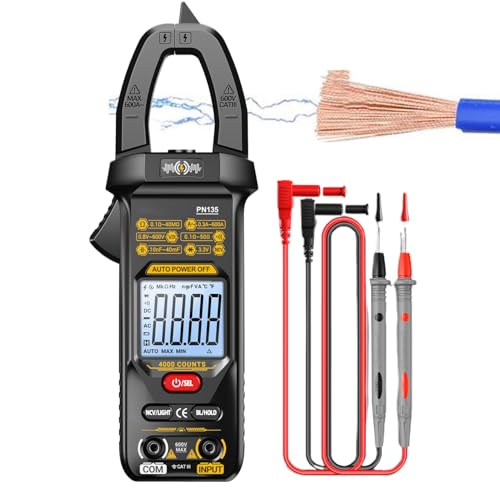 Stromzange | 4000 Counts Automatischer Messbereich Strommessgerät | Intelligente Digitalanzeige Zange für Elektriker DC AC Spannung Electrical Automotive Haushalt Stromzange | 4000 Counts Automatischer Messbereich Strommessgerät | Intelligente Digitalanzeige Zange für Elektriker DC AC Spannung Electrical Automotive Haushalt von Generisch