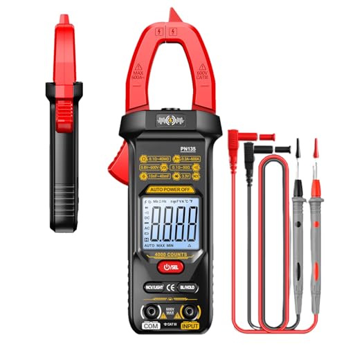Stromzange - 4000 Counts Automatischer Messbereich Strommessgerät | Intelligente Digitalanzeige Zange für Elektriker DC AC Spannung Electrical Automotive Haushalt Stromzange - 4000 Counts Automatischer Messbereich Strommessgerät | Intelligente Digitalanzeige Zange für Elektriker DC AC Spannung Electrical Automotive Haushalt von Generisch