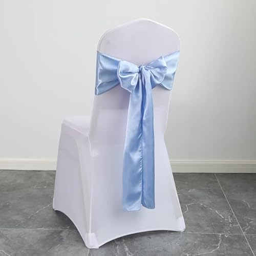 Stuhl-Schärpen, Satin, Salbeigrün, 17 x 275 cm, 10 Stück, 17 x 275 cm, Event-Dekorationen für Hochzeit, Bankett, Party, Babyparty, 10 Stück von Generisch