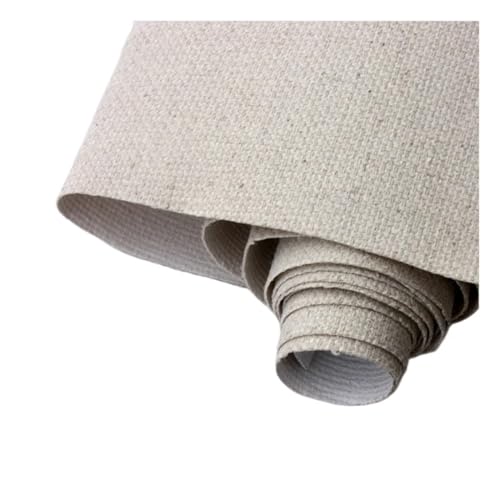 Super breite Leinenmischung Malerei Leinwand Rolle 10 m blanko Leinwand Tuch für Ölgemälde inklusive Holz Zeichenbrett 98 cm x 10 m von Generisch