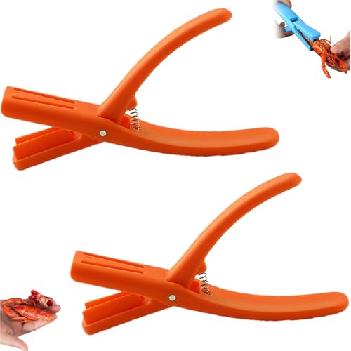 Suzcan Crawfish Peeler, Crawfish Sheller Tool, Crawfish Tail Peeler, Portable Crawfish Shelling Tool, For Peeling Cooked Shrimp Tails (2pcs Orange) von Generisch