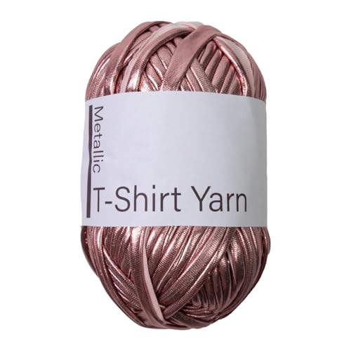 T-Shirt-Garn, Metallics-T-Shirt-Garn, Metallics-Strickgarn, T-Shirt-Häkelgarn, Glänzendes Häkel-Strickgarn Zum Basteln, 1,8 Cm X 40 M von Generisch