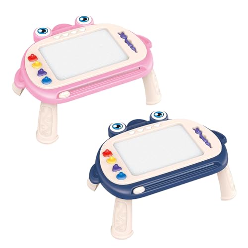 Tablette De Dessin Magnétique Pour Tout-Petits, 39.5 * 29 * 15cm Jouets D'apprentissage, Bloc-Notes À Dessin En Forme De Grenouille Pour, Bloc-Notes Effaçable En Abs Avec Pieds Et Bouton, Planche von Generisch