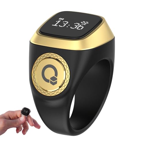 Tally Clicker – Zählergebet, intelligenter Zählerring, Finger-Fashion-Ringe, digitale elektronische Zähler, wiederaufladbarer intelligenter Herren-Ring, Tally Clicker mit Dis von Generisch