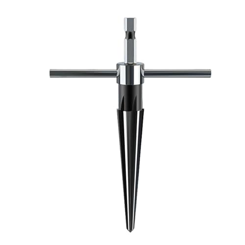 Tapered Reamer, Hand Reamer Tool, Precise Drilling Ergonomic Handle Sturdy Deep Processing Material Efficient Cutting Easy Handling, Metal Tool for Home von Generisch