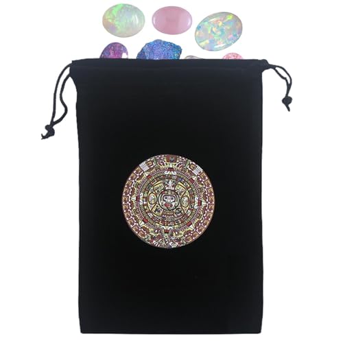 Tarot-Karten-Beutel-Tasche - 12x17,5cm Tarotkarten Stoffbeutel | Neuartige Tarotkarten- und Würfel-Aufbewahrungstasche, Schmuckbeutel, Brettspiel-Tarot-Tasche mit Kordelzug für Tarot-Enthusiasten von Generisch