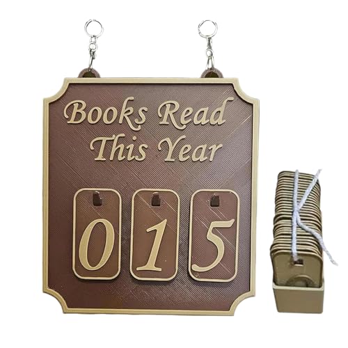 Theken-Bücherdekor, hängendes Bücherregal, Theke, Schild, Buchecken- , modernes Bücherregal, Bücher, die dieses Jahr gelesen werden, bis zu 999, Ornament für Leser, Bibliothek, Studium, Frauen Theken-Bücherdekor, hängendes Bücherregal, Theke, Schild, Buchecken- , modernes Bücherregal, Bücher, die dieses Jahr gelesen werden, bis zu 999, Ornament für Leser, Bibliothek, Studium, Frauen von Generisch