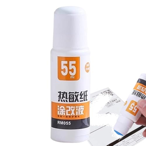Thermo-Papier-Korrekturflüssigkeit – Korrekturflüssigkeit für thermisch empfindliches Papier – 55 ml/30 ml, tragbare Handschriftenbeseitigungsflüssigkeit für , Mädchen, Teenager, Jugendliche Thermo-Papier-Korrekturflüssigkeit – Korrekturflüssigkeit für thermisch empfindliches Papier – 55 ml/30 ml, tragbare Handschriftenbeseitigungsflüssigkeit für , Mädchen, Teenager, Jugendliche von Generisch