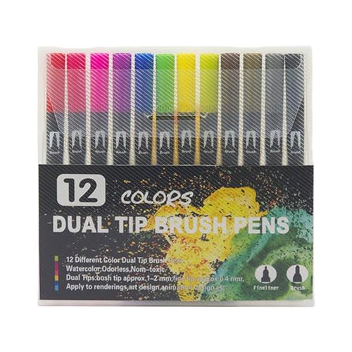 Tips Textmarker Fineliner Mit Feiner Spitze Und Pinselspitze Shimmer Color Doodle Outline Stifte Pastell Aesthetic Textmarker Für Crafts, Glitzer-Highlighter-Stifte Pen Marker Zum Zeichnen von Generisch