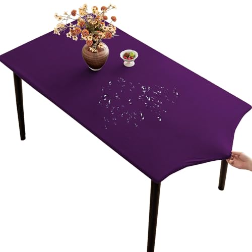 Tischdecke, wasserdicht, violett, elastisch, Tischschutz, für den Innen- und Außenbereich, Milchseide (80 x 130 cm) von Generisch