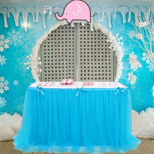 Tischdecke Kariert Weihnachten Dekoration Hochzeit Tüll Geburtstag Dessert Home Decor Garten Tischdecke Rechteckig (Blue, S) von Generisch