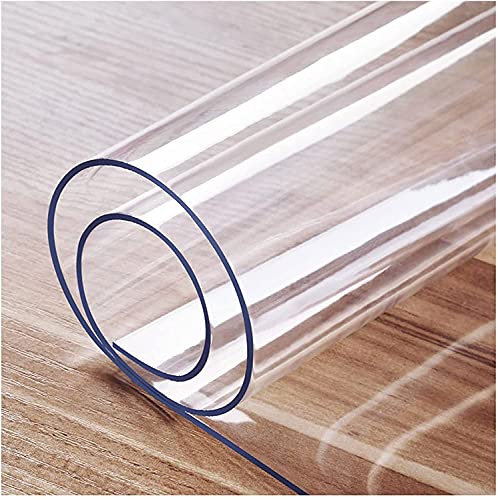 Tischdecke Protecteur De Couverture De Table Transparent Tapis de Table Anti-Chaud Nappes Transparent pour Bureau Ordinateur Bureau Canapé Table À Manger 1 mm-Ronde 120 cm von Generisch